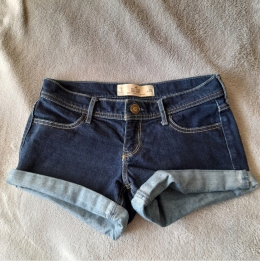 Hollister Dark Blue Denim Jean Shorts